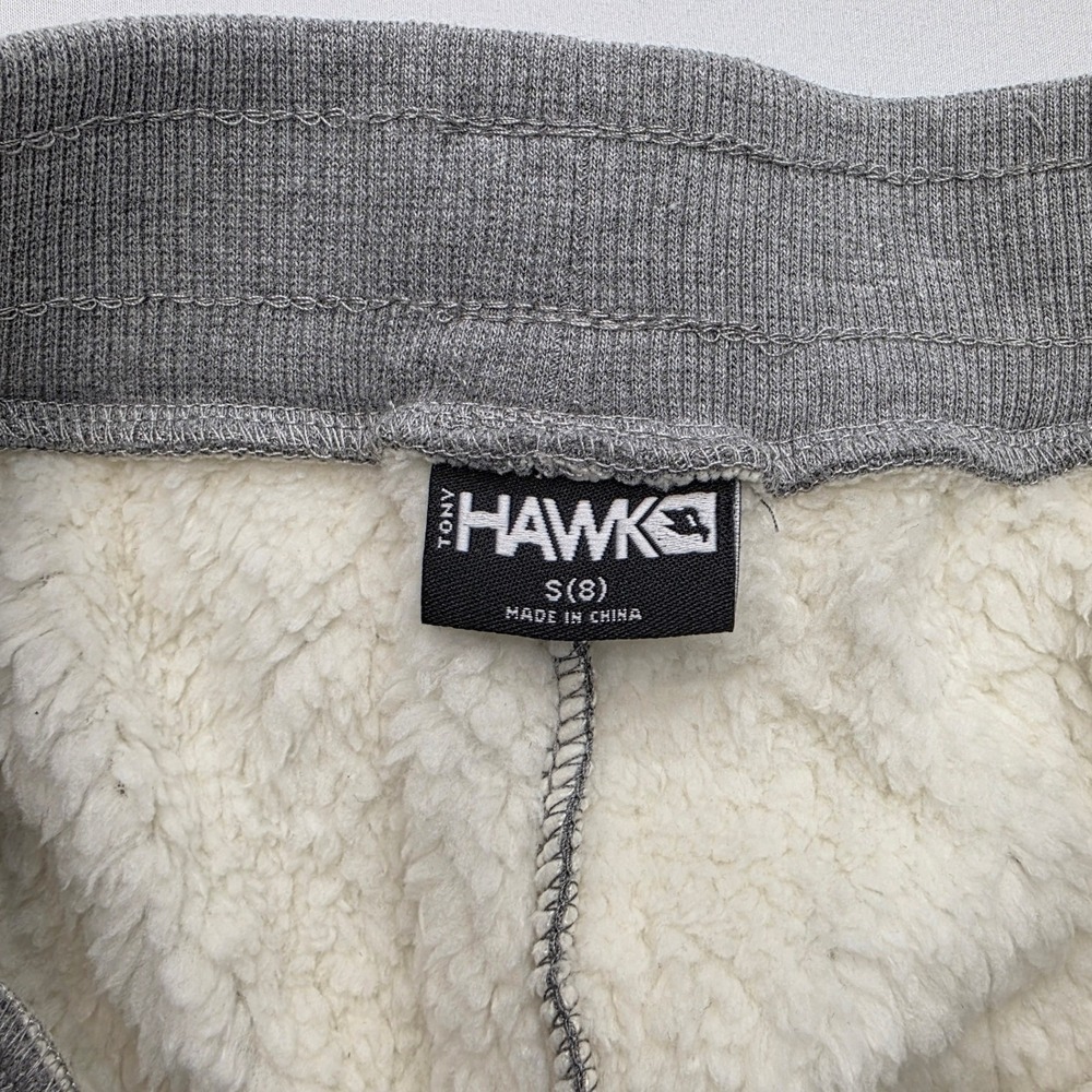 Tony Hawk Joggers Kids Size S(8) Gray New Sherpa Lined Sweatpants - Picture 3 of 8